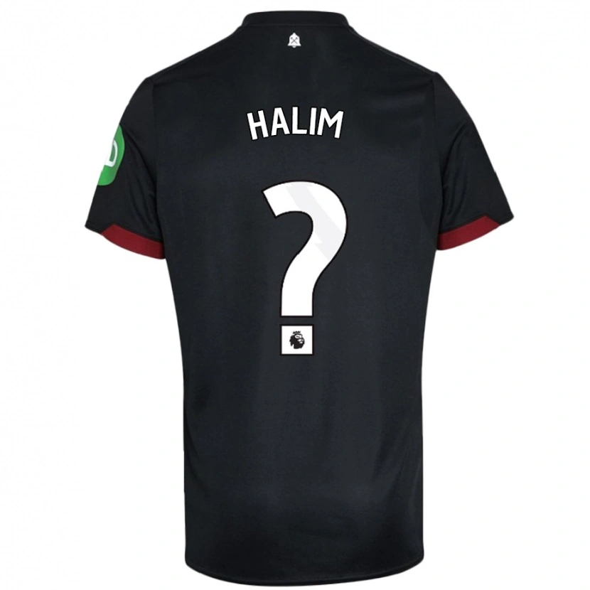 Danxen Mujer Camiseta Mehmet Halim #0 Negro Blanco 2ª Equipación 2024/25 La Camisa