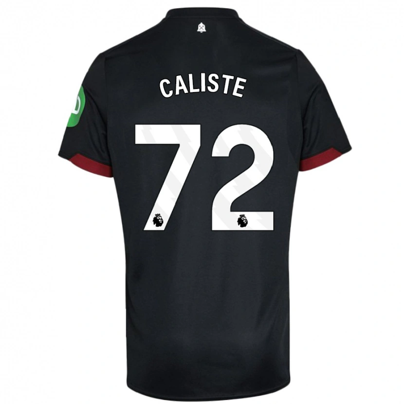 Danxen Mujer Camiseta Gabriel Caliste #72 Negro Blanco 2ª Equipación 2024/25 La Camisa