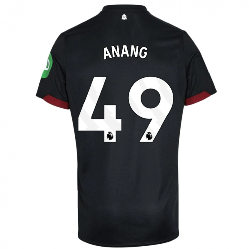 Danxen Mujer Camiseta Joseph Anang #49 Negro Blanco 2ª Equipación 2024/25 La Camisa