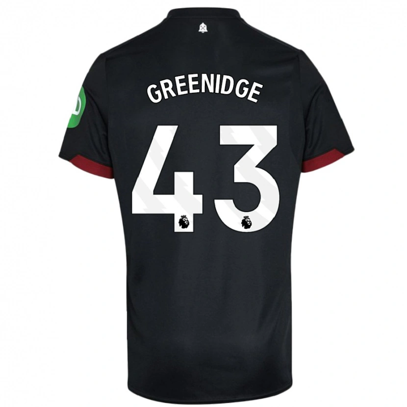 Danxen Mujer Camiseta Will Greenidge #43 Negro Blanco 2ª Equipación 2024/25 La Camisa