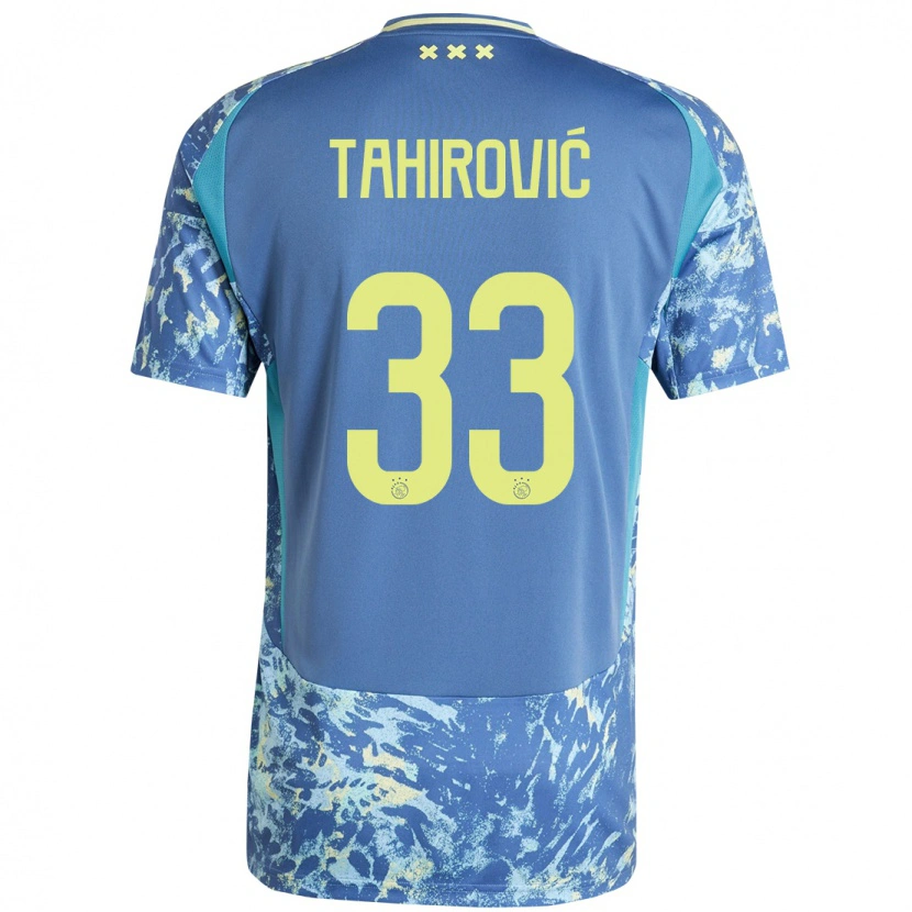 Danxen Mujer Camiseta Benjamin Tahirovic #33 Gris Azul Amarillo 2ª Equipación 2024/25 La Camisa