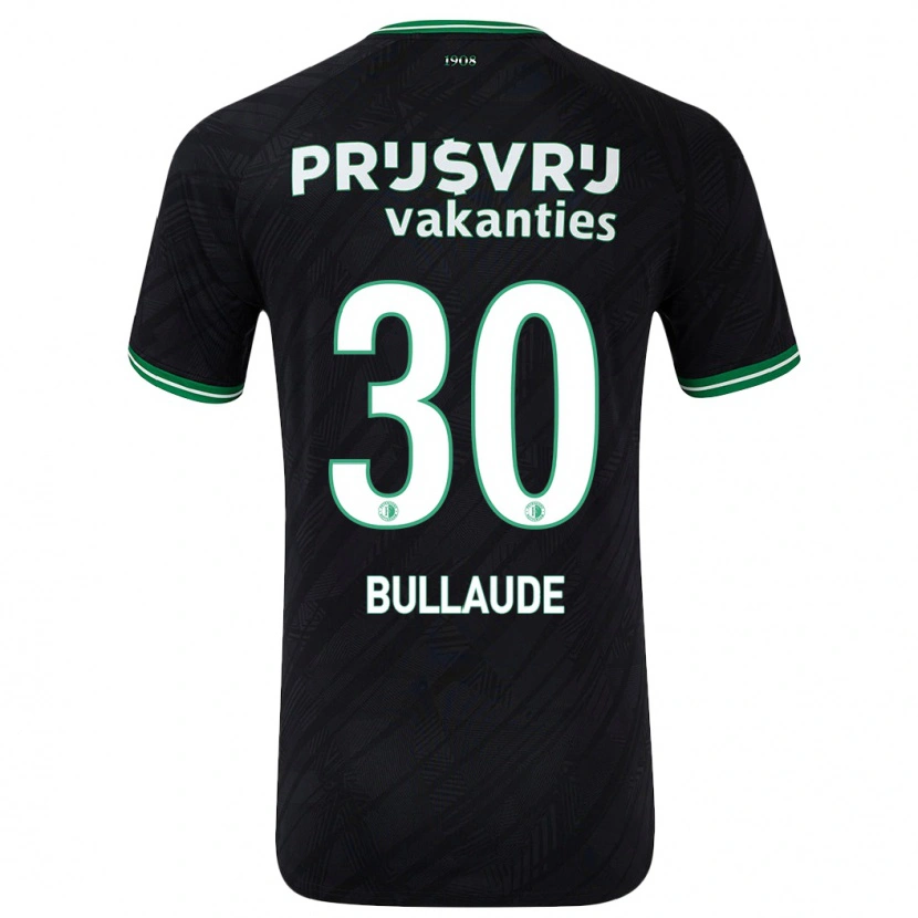 Danxen Mujer Camiseta Ezequiel Bullaude #30 Negro Verde 2ª Equipación 2024/25 La Camisa