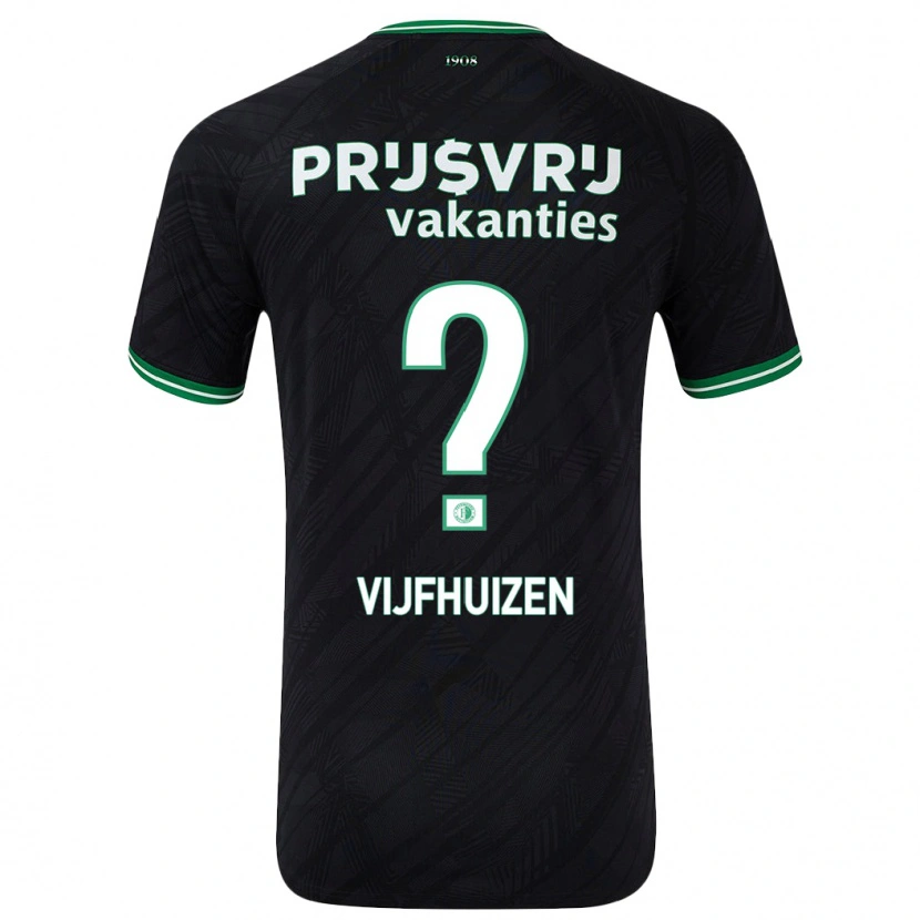 Danxen Mujer Camiseta Beer Vijfhuizen #0 Negro Verde 2ª Equipación 2024/25 La Camisa