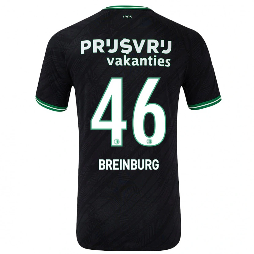 Danxen Mujer Camiseta Rainey Breinburg #46 Negro Verde 2ª Equipación 2024/25 La Camisa