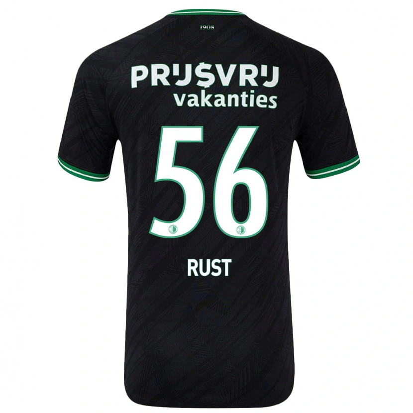 Danxen Mujer Camiseta Fabiano Rust #56 Negro Verde 2ª Equipación 2024/25 La Camisa