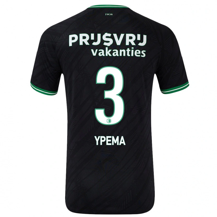 Danxen Mujer Camiseta Danique Ypema #3 Negro Verde 2ª Equipación 2024/25 La Camisa