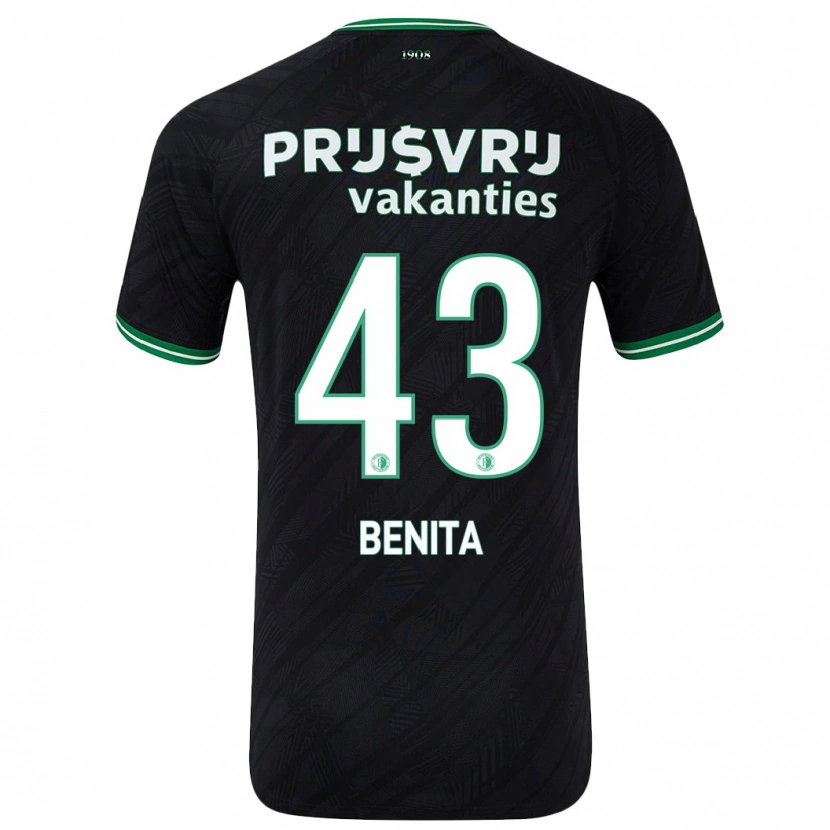 Danxen Mujer Camiseta Mimeirhel Benita #43 Negro Verde 2ª Equipación 2024/25 La Camisa