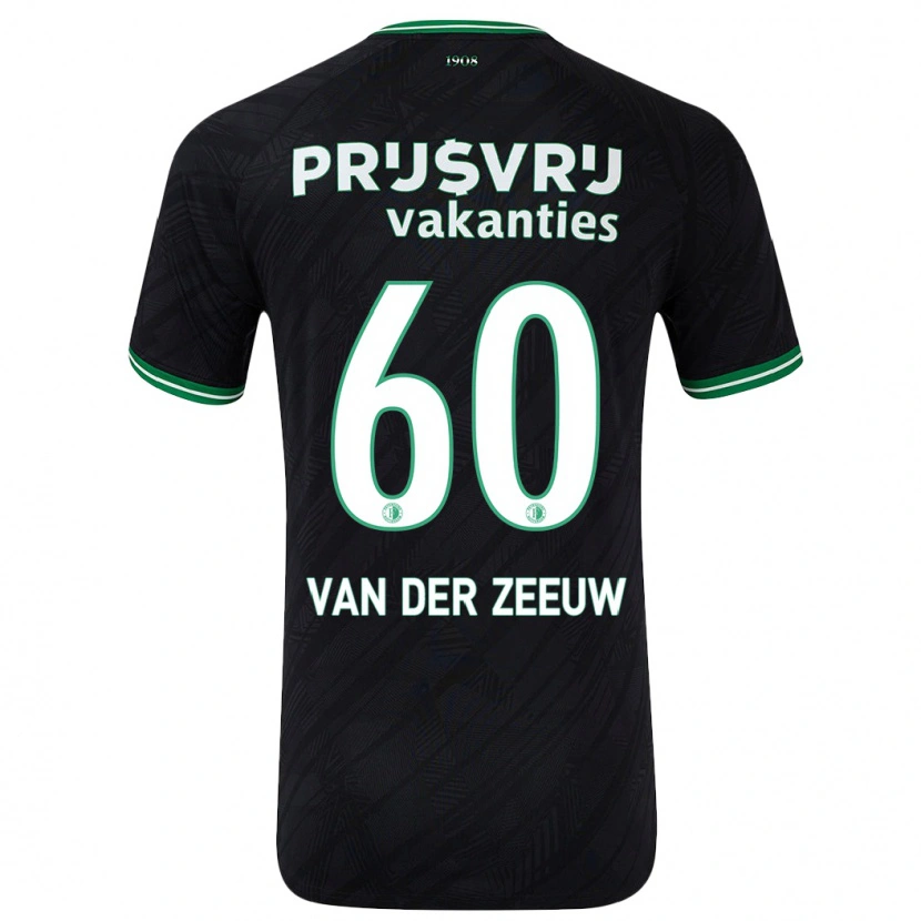 Danxen Mujer Camiseta Twan Van Der Zeeuw #60 Negro Verde 2ª Equipación 2024/25 La Camisa