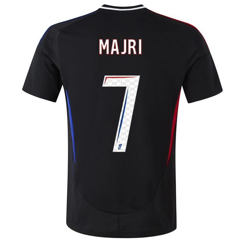 Danxen Mujer Camiseta Amel Majri #7 Negro 2ª Equipación 2024/25 La Camisa