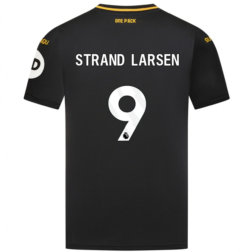 Danxen Mujer Camiseta Jørgen Strand Larsen #9 Negro 2ª Equipación 2024/25 La Camisa