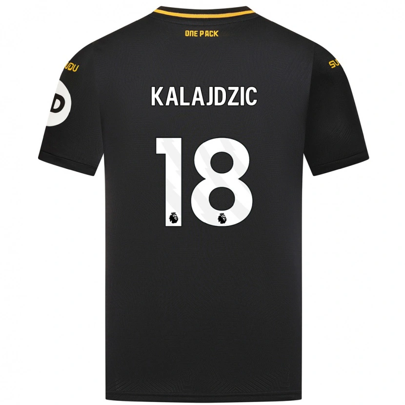 Danxen Mujer Camiseta Sasa Kalajdzic #18 Negro 2ª Equipación 2024/25 La Camisa