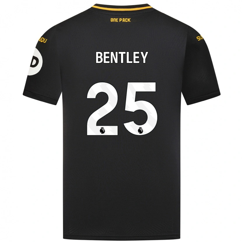 Danxen Mujer Camiseta Daniel Bentley #25 Negro 2ª Equipación 2024/25 La Camisa