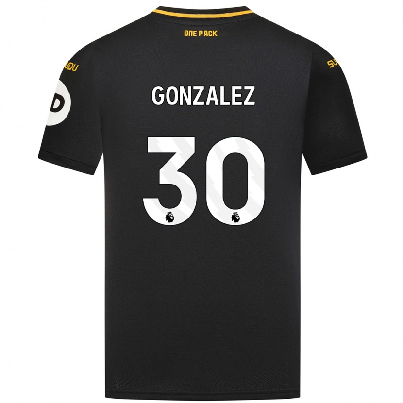 Danxen Mujer Camiseta Enso González #30 Negro 2ª Equipación 2024/25 La Camisa