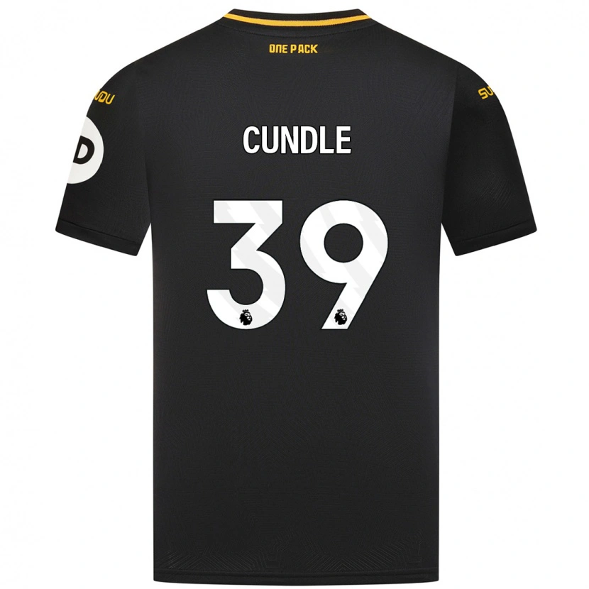 Danxen Mujer Camiseta Luke Cundle #39 Negro 2ª Equipación 2024/25 La Camisa