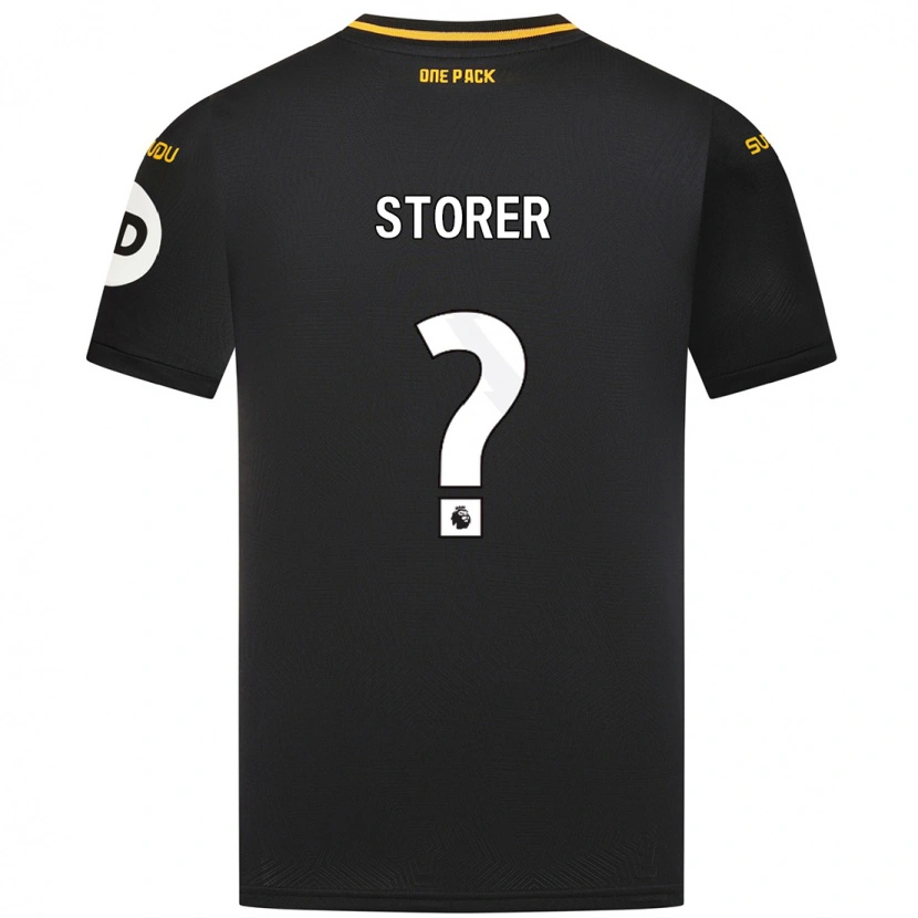 Danxen Mujer Camiseta James Storer #0 Negro 2ª Equipación 2024/25 La Camisa