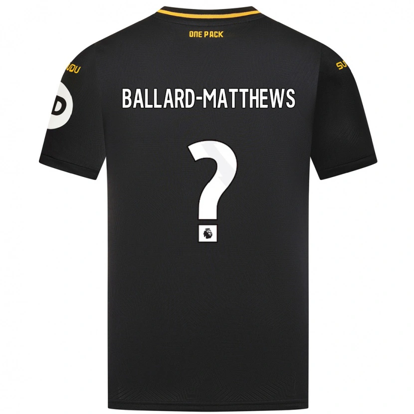 Danxen Mujer Camiseta Emilio Ballard-Matthews #0 Negro 2ª Equipación 2024/25 La Camisa