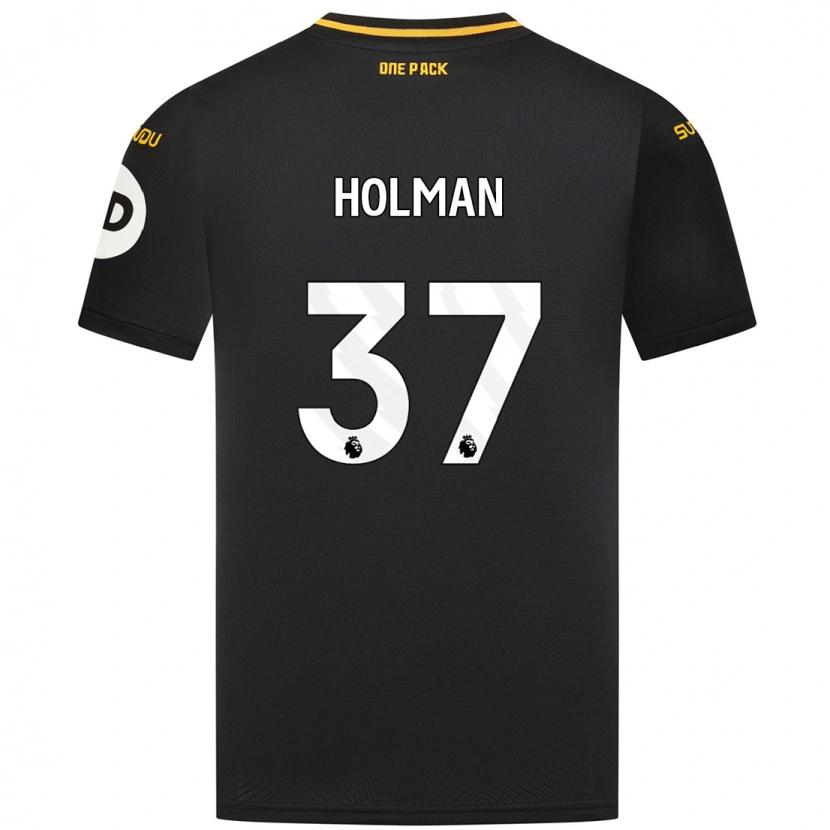 Danxen Mujer Camiseta Fletcher Holman #37 Negro 2ª Equipación 2024/25 La Camisa