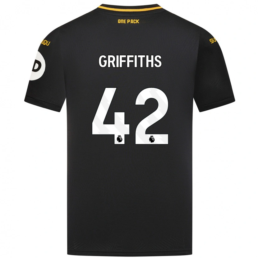 Danxen Mujer Camiseta Harvey Griffiths #42 Negro 2ª Equipación 2024/25 La Camisa