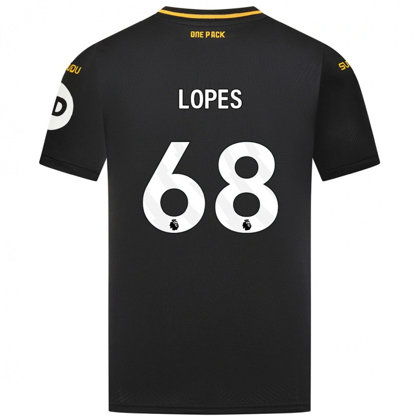 Danxen Mujer Camiseta Leo Lopes #68 Negro 2ª Equipación 2024/25 La Camisa