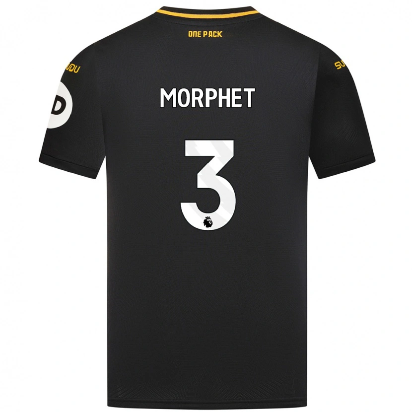 Danxen Mujer Camiseta Anna Morphet #3 Negro 2ª Equipación 2024/25 La Camisa