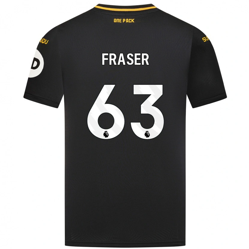 Danxen Mujer Camiseta Nathan Fraser #63 Negro 2ª Equipación 2024/25 La Camisa