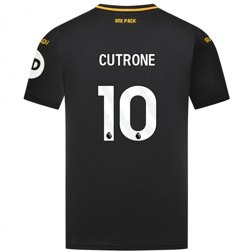 Danxen Mujer Camiseta Patrick Cutrone #10 Negro 2ª Equipación 2024/25 La Camisa