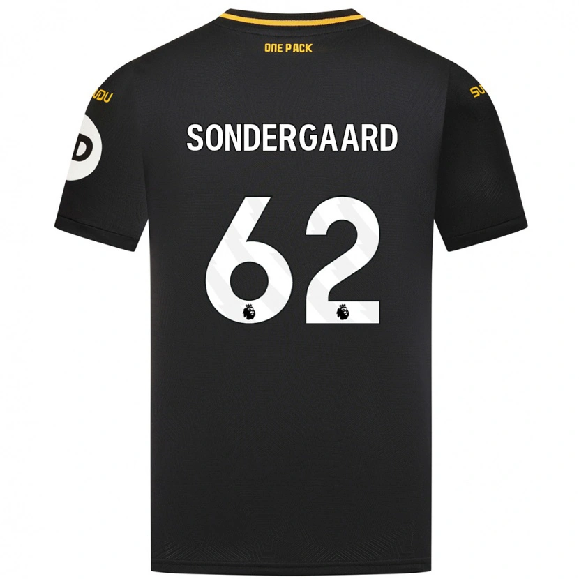 Danxen Mujer Camiseta Andreas Sondergaard #62 Negro 2ª Equipación 2024/25 La Camisa