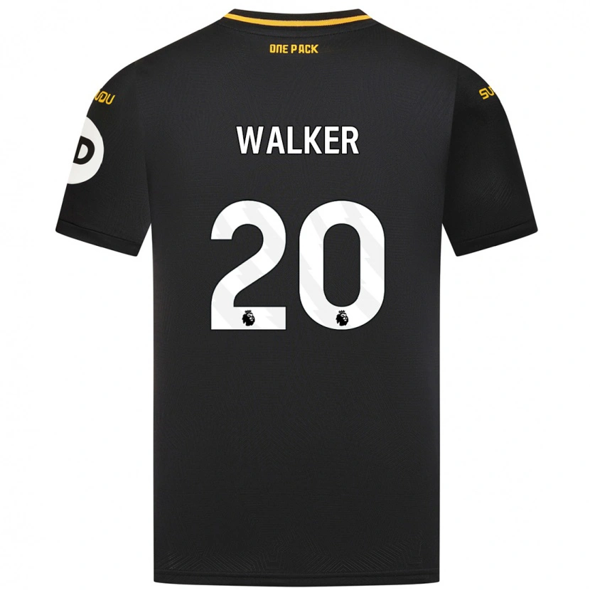 Danxen Mujer Camiseta Lowri Walker #20 Negro 2ª Equipación 2024/25 La Camisa