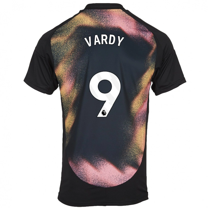 Danxen Mujer Camiseta Jamie Vardy #9 Negro Blanco 2ª Equipación 2024/25 La Camisa