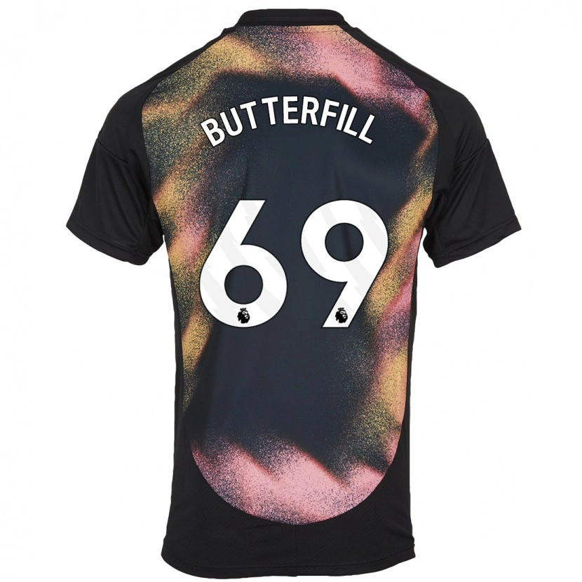 Danxen Mujer Camiseta Jack Butterfill #69 Negro Blanco 2ª Equipación 2024/25 La Camisa