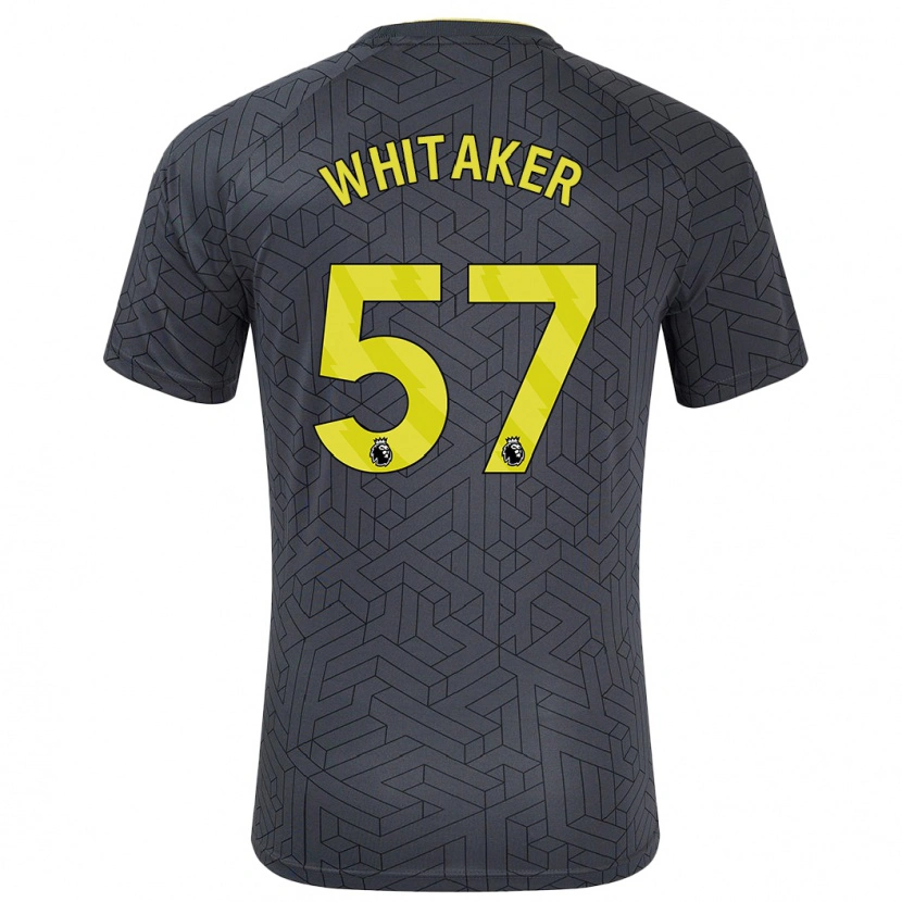 Danxen Mujer Camiseta Charlie Whitaker #57 Negro Amarillo 2ª Equipación 2024/25 La Camisa