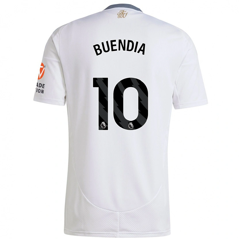 Danxen Mujer Camiseta Emiliano Buendía #10 Blanco 2ª Equipación 2024/25 La Camisa