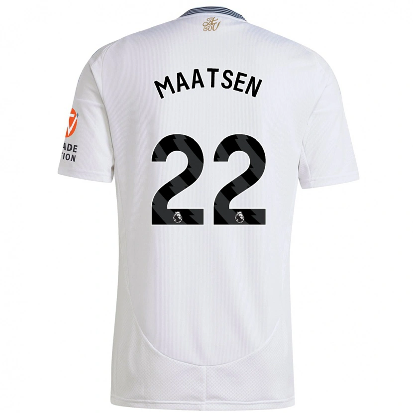 Danxen Mujer Camiseta Ian Maatsen #22 Blanco 2ª Equipación 2024/25 La Camisa