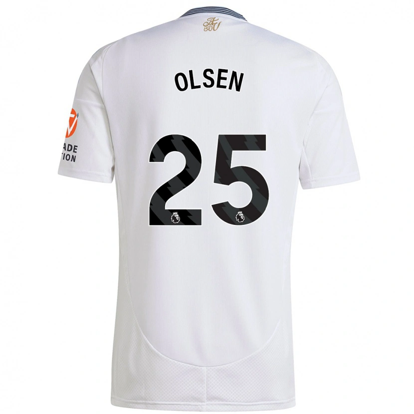 Danxen Mujer Camiseta Robin Olsen #25 Blanco 2ª Equipación 2024/25 La Camisa