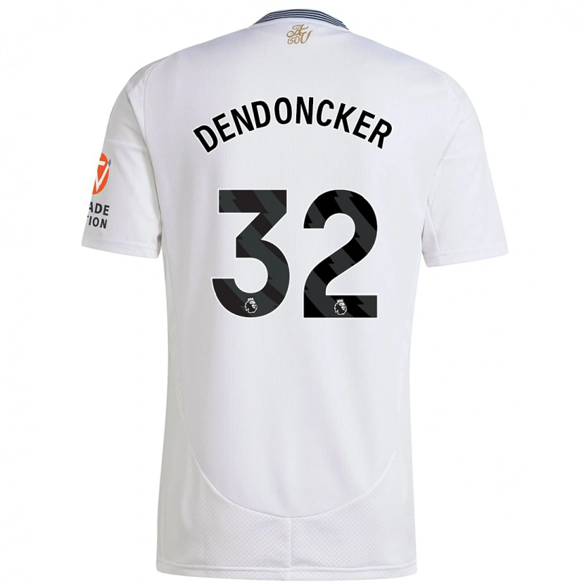 Danxen Mujer Camiseta Leander Dendoncker #32 Blanco 2ª Equipación 2024/25 La Camisa