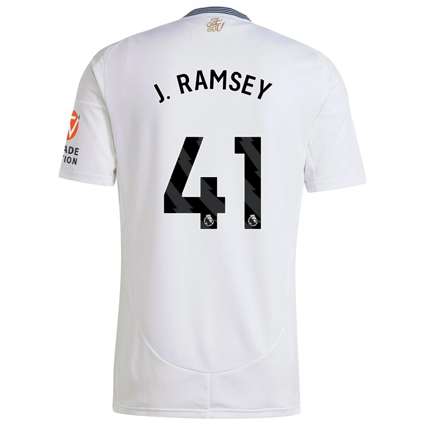 Danxen Mujer Camiseta Jacob Ramsey #41 Blanco 2ª Equipación 2024/25 La Camisa