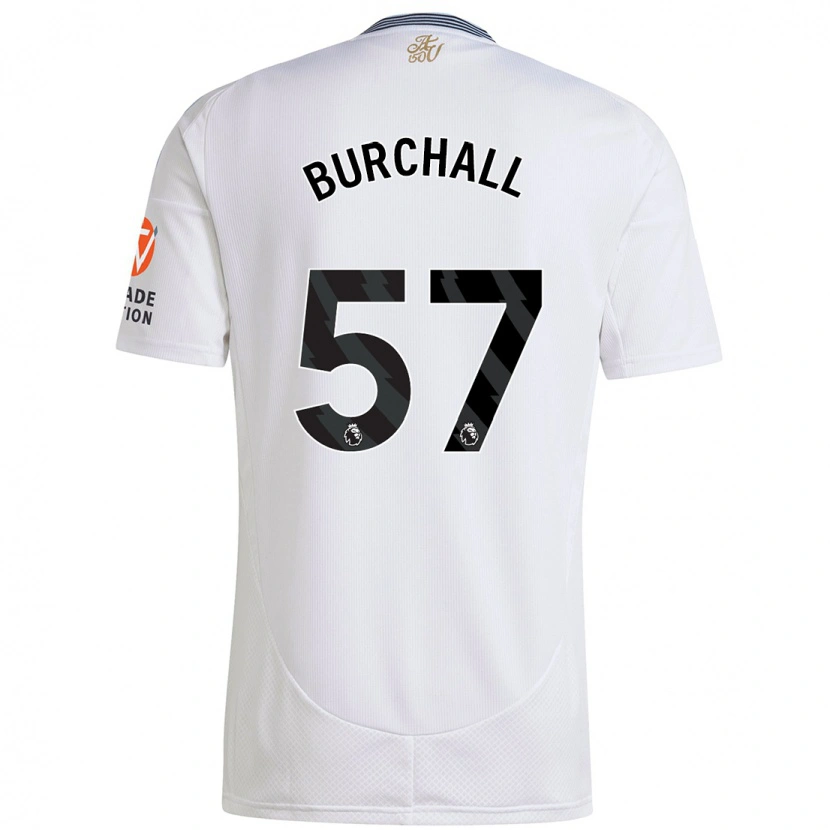 Danxen Mujer Camiseta Ajani Burchall #57 Blanco 2ª Equipación 2024/25 La Camisa