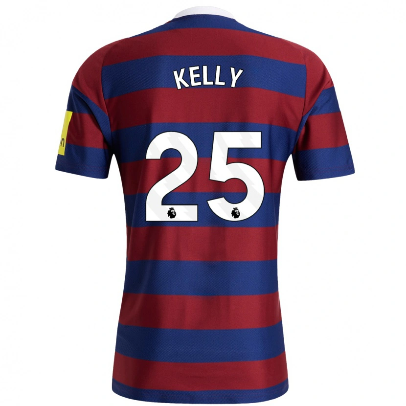 Danxen Mujer Camiseta Lloyd Kelly #25 Burdeos Azul Marino 2ª Equipación 2024/25 La Camisa