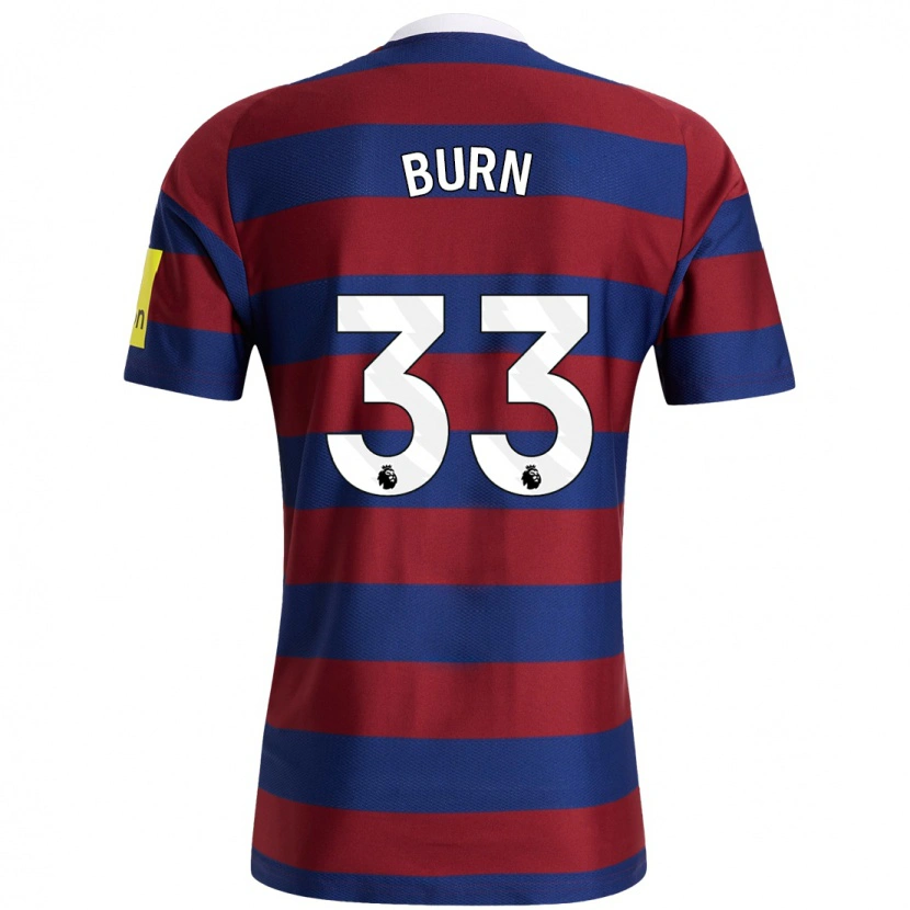 Danxen Mujer Camiseta Dan Burn #33 Burdeos Azul Marino 2ª Equipación 2024/25 La Camisa