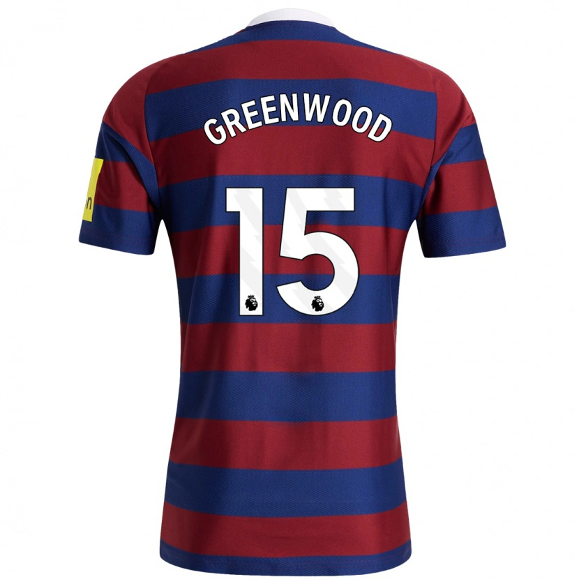 Danxen Mujer Camiseta Hannah Greenwood #15 Burdeos Azul Marino 2ª Equipación 2024/25 La Camisa