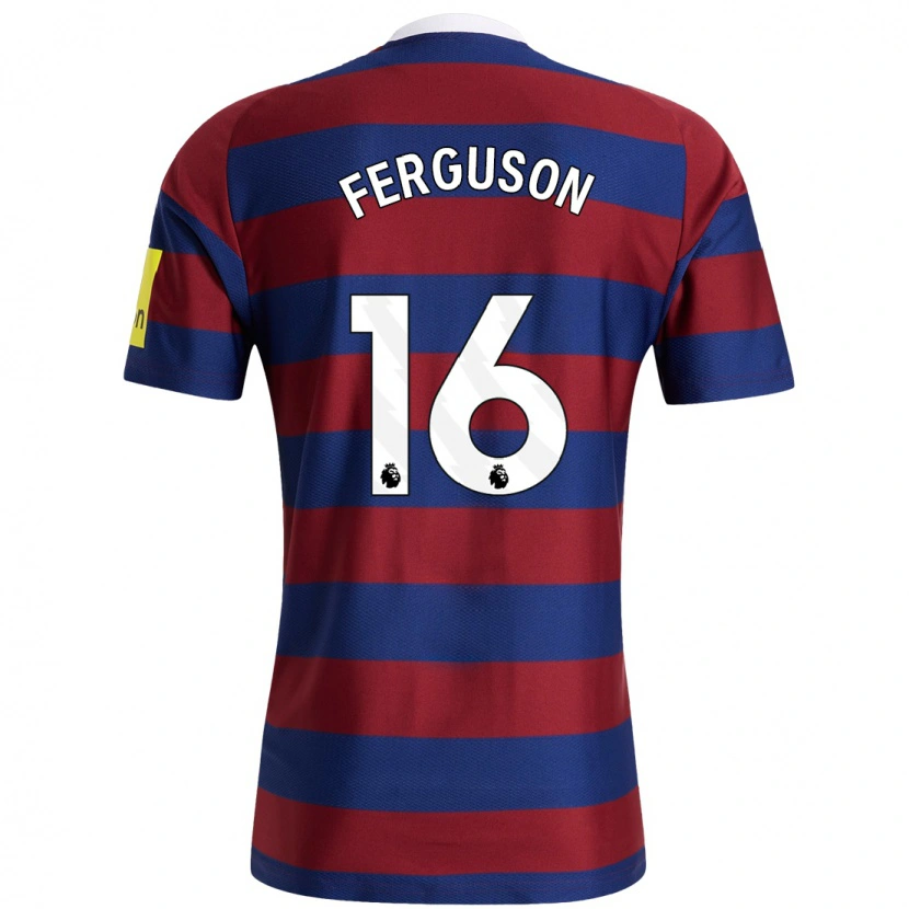 Danxen Mujer Camiseta Becky Ferguson #16 Burdeos Azul Marino 2ª Equipación 2024/25 La Camisa