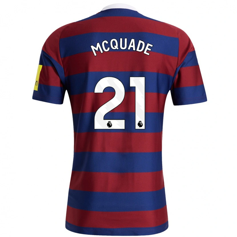 Danxen Mujer Camiseta Jasmine Mcquade #21 Burdeos Azul Marino 2ª Equipación 2024/25 La Camisa