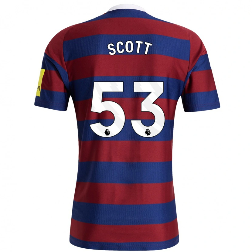 Danxen Mujer Camiseta Joshua Scott #53 Burdeos Azul Marino 2ª Equipación 2024/25 La Camisa