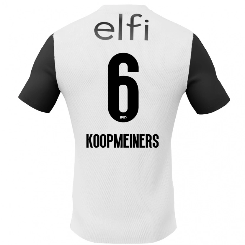 Danxen Mujer Camiseta Peer Koopmeiners #6 Blanco Negro 2ª Equipación 2024/25 La Camisa