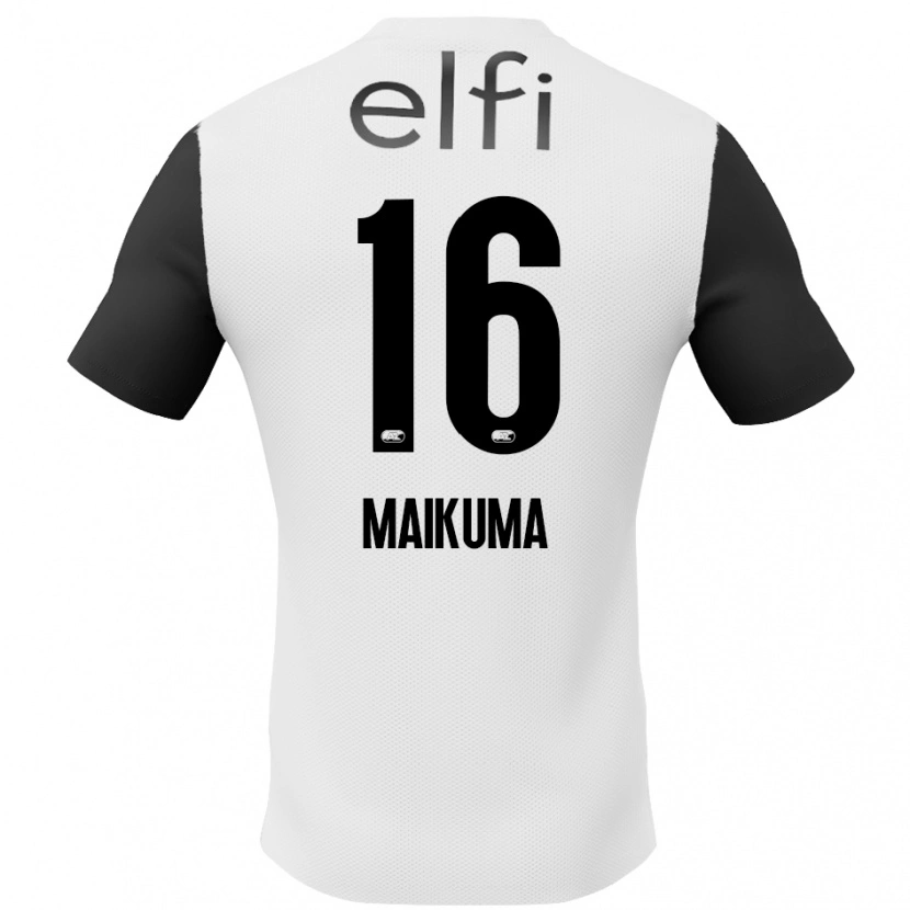 Danxen Mujer Camiseta Seiya Maikuma #16 Blanco Negro 2ª Equipación 2024/25 La Camisa