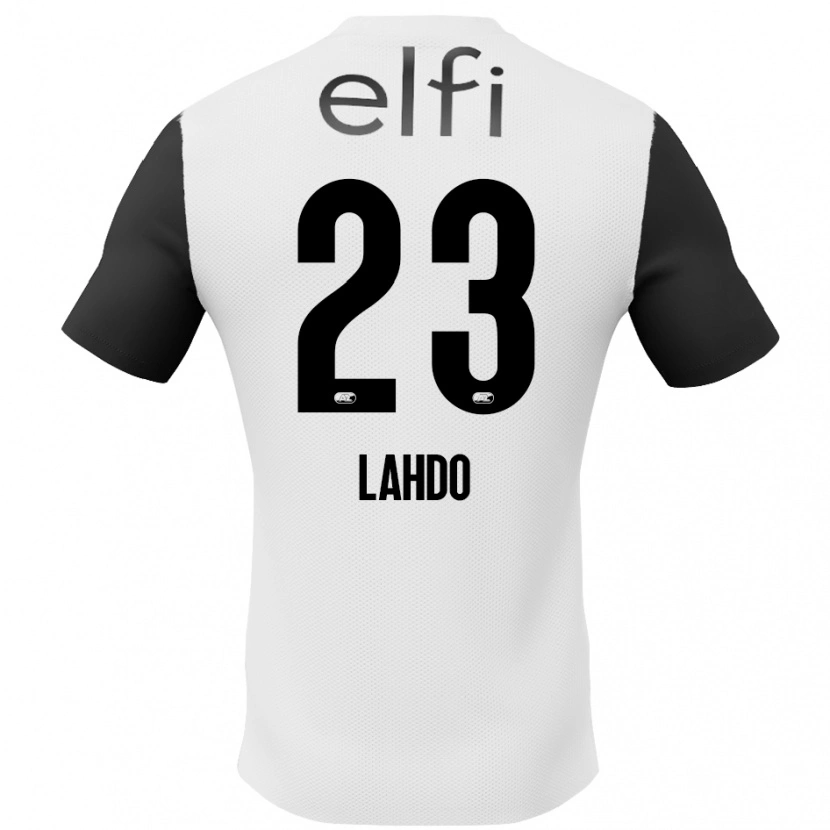 Danxen Mujer Camiseta Mayckel Lahdo #23 Blanco Negro 2ª Equipación 2024/25 La Camisa