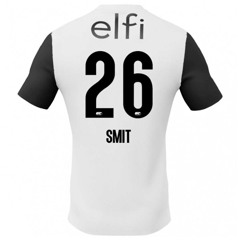 Danxen Mujer Camiseta Kees Smit #26 Blanco Negro 2ª Equipación 2024/25 La Camisa