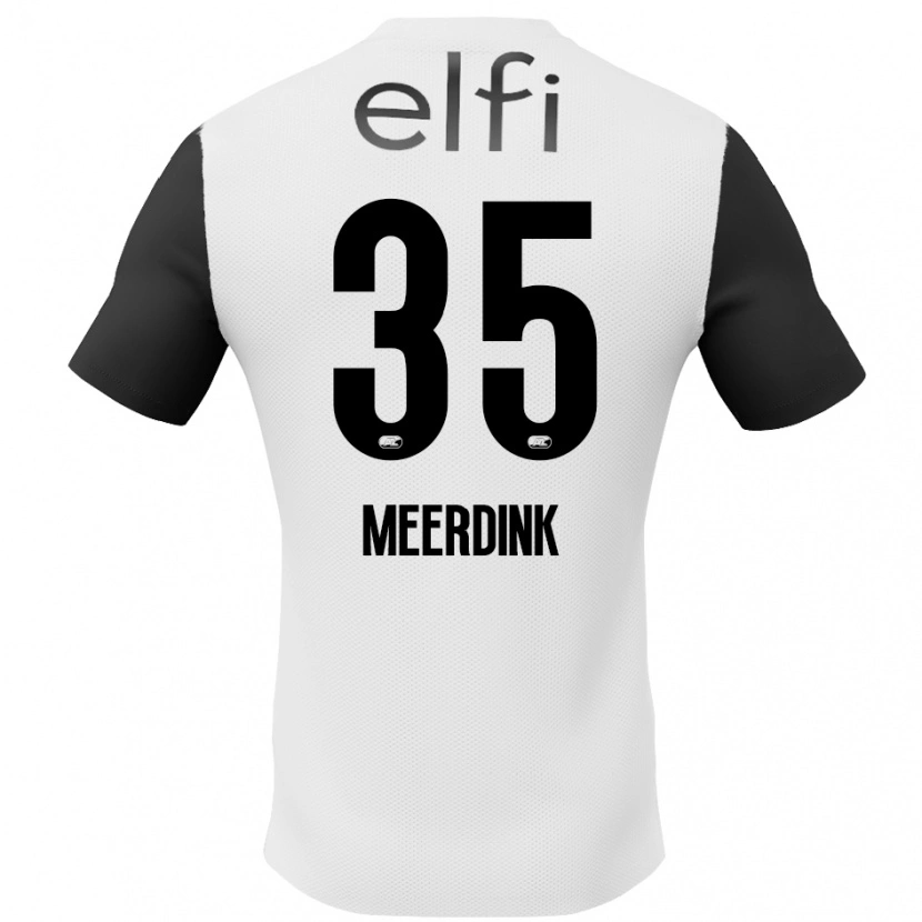 Danxen Mujer Camiseta Mexx Meerdink #35 Blanco Negro 2ª Equipación 2024/25 La Camisa