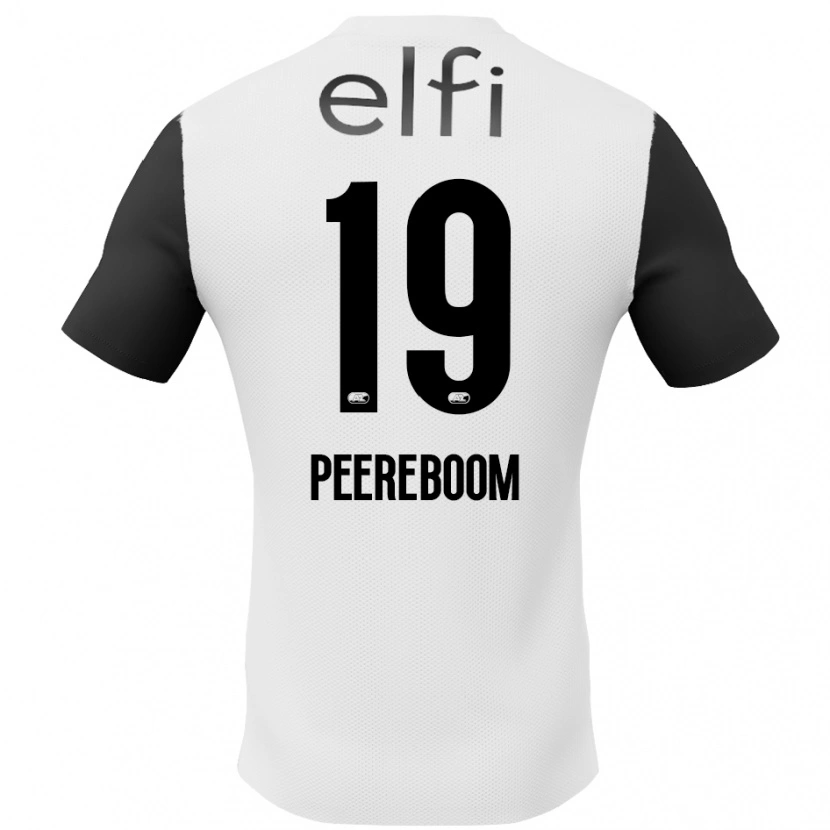 Danxen Mujer Camiseta Sanne Peereboom #19 Blanco Negro 2ª Equipación 2024/25 La Camisa