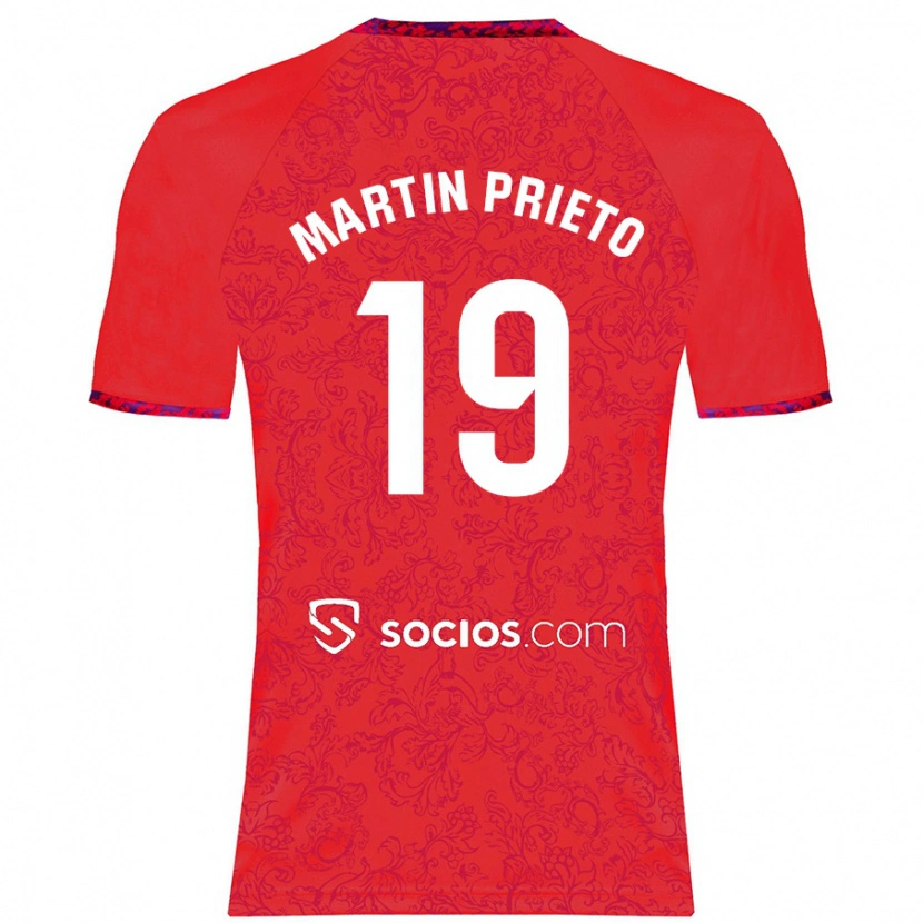 Danxen Mujer Camiseta Cristina Martín-Prieto Gutiérrez #19 Rojo 2ª Equipación 2024/25 La Camisa